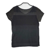 JURGEN LEHL J0122UB651 コットン 半袖Ｔシャツ カットソー ブラック ダークブラウン レディース ヨーガンレール【中古】5-0614S∞