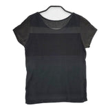 JURGEN LEHL J0122UB651 コットン 半袖Ｔシャツ カットソー ブラック ダークブラウン レディース ヨーガンレール【中古】5-0614S∞