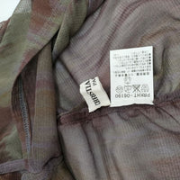 CHRISTIAN AUJARD メッシュ シアー 半袖Ｔシャツ カットソー パープル グリーン レディース クリスチャンオジャール【中古】5-0614S∞