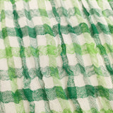 R&D.M.Co- シワ加工 ガーゼ チェック マフラー ストール グリーン レディース オールドマンズテーラー【中古】5-0615M◎