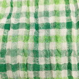 R&D.M.Co- シワ加工 ガーゼ チェック マフラー ストール グリーン レディース オールドマンズテーラー【中古】5-0615M◎