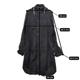 R&D.M.Co- ロングパーカー リネン フード付き ワンピース ブラック レディース オールドマンズテーラー【中古】5-0417M∞
