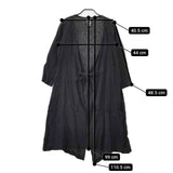 R&D.M.Co- カシュクール ガウンコート 羽織 リネン コート ブラック レディース オールドマンズテーラー【中古】5-0417M∞