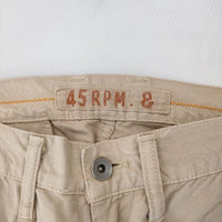 45R/45rpm サイズ30 コットン パンツ ベージュ レディース フォーティーファイブアールピーエム【中古】5-0222G∞