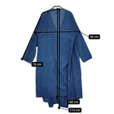 CALICO ピンタック カシュクール コットン サイズL ワンピース ブルー レディース キヤリコ/キャリコ【中古】5-0325M♪