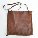 HENRY CUIR CANE刺繍 レザー ショルダーバッグ ブラウン レディース アンリークイール【中古】5-0327G∞
