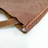 HENRY CUIR CANE刺繍 レザー ショルダーバッグ ブラウン レディース アンリークイール【中古】5-0327G∞
