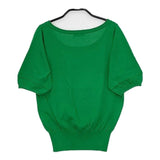 UNITED ARROWS 新品 半袖 コットン プルオーバー ニット グリーン レディース ユナイテッドアローズ【中古】5-0619S∞