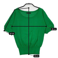 UNITED ARROWS 新品 半袖 コットン プルオーバー ニット グリーン レディース ユナイテッドアローズ【中古】5-0619S∞