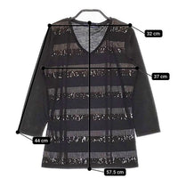 Rhythm of Life UA UNITED ARROWS 新品 スパンコール 長袖Ｔシャツ カットソー ロンＴ ブラック レディース リズムオブライフ【中古】5-0222M∞