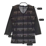 Rhythm of Life UA UNITED ARROWS 新品 スパンコール 長袖Ｔシャツ カットソー ロンＴ ブラック レディース リズムオブライフ【中古】5-0222M∞