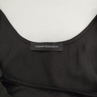 URBAN RESEARCH 新品 サテンレイヤードノースリーブ チュニック ワンピース ブラック レディース アーバンリサーチ【中古】5-0619S∞