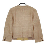 Deuxieme Classe シルク ノーカラージャケット ベージュ レディース ドゥーズィエムクラス【中古】5-0222M∞