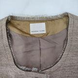 Deuxieme Classe シルク ノーカラージャケット ベージュ レディース ドゥーズィエムクラス【中古】5-0222M∞