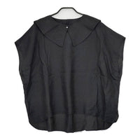 nest Robe 01212-1186 付け襟付き リネン ノースリーブ ブラウス シャツ ブラック レディース ネストローブ【中古】5-0619S∞