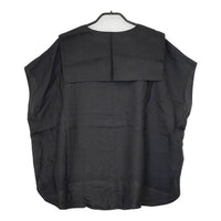 nest Robe 01212-1186 付け襟付き リネン ノースリーブ ブラウス シャツ ブラック レディース ネストローブ【中古】5-0619S∞