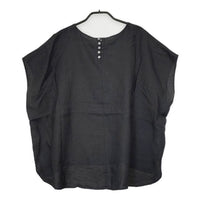 nest Robe 01212-1186 付け襟付き リネン ノースリーブ ブラウス シャツ ブラック レディース ネストローブ【中古】5-0619S∞