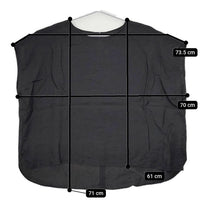 nest Robe 01212-1186 付け襟付き リネン ノースリーブ ブラウス シャツ ブラック レディース ネストローブ【中古】5-0619S∞