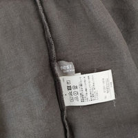 nest Robe 01201-1419 製品染め リネンフリンジカラーピンタック ブラウス シャツ チャコールグレー レディース ネストローブ【中古】5-0417M∞