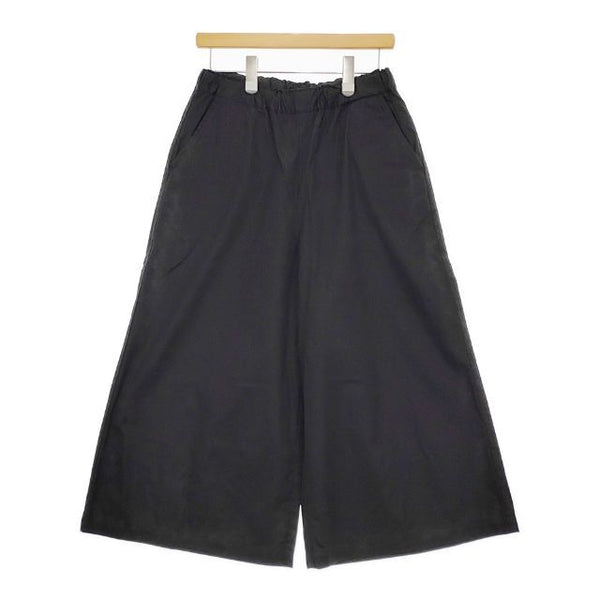 RINEN 製品洗い コットン ワイド イージー パンツ ブラック レディース リネン【中古】5-0222G∞