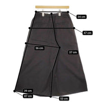 RINEN 製品洗い コットン ワイド イージー パンツ ブラック レディース リネン【中古】5-0222G∞