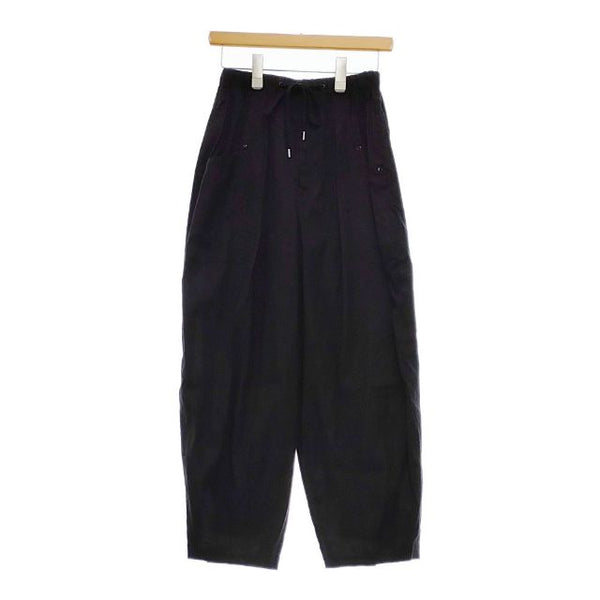 OTOAA 新品 バルーンパンツ リネンレーヨン イージー パンツ ブラック レディース オトアー【中古】5-0417M∞