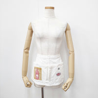 Mademoiselle NONNON エプロン ギャルソン ソムリエ 腰巻き パパス コットン エプロン ホワイト レディース マドモアゼルノンノン【中古】5-0414G◎