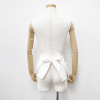 Mademoiselle NONNON エプロン ギャルソン ソムリエ 腰巻き パパス コットン エプロン ホワイト レディース マドモアゼルノンノン【中古】5-0414G◎