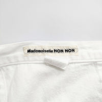 Mademoiselle NONNON エプロン ギャルソン ソムリエ 腰巻き パパス コットン エプロン ホワイト レディース マドモアゼルノンノン【中古】5-0414G◎