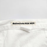 Mademoiselle NONNON エプロン ギャルソン ソムリエ 腰巻き パパス コットン エプロン ホワイト レディース マドモアゼルノンノン【中古】5-0414G◎