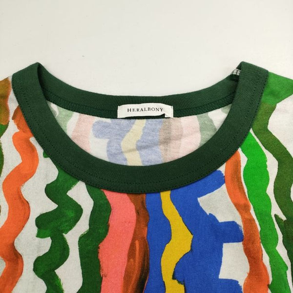 HERALBONY ヘラルボニー 未使用品 GAMON Tシャツ「無題」定価24200円 HL-0000-T02-2 カットソー グリーン マルチ 5-0619S 248050 HERALBONY ヘラルボニー 未使用品 GAMON Tシャツ「無題」定価