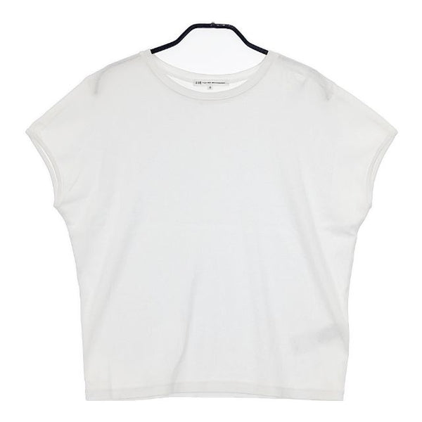 23区 フレンチスリーブ コットン Ｔシャツ カットソー ホワイト レディース 23区【中古】5-0619S∞