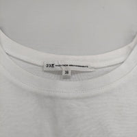 23区 フレンチスリーブ コットン Ｔシャツ カットソー ホワイト レディース 23区【中古】5-0619S∞