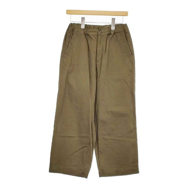 BRENA サイズ46 ウエストゴム コットンリネン  パンツ カーキ メンズ ブレナ【中古】5-0222M∞