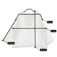 nest Robe 01231-1334 リネン ボタン2way Tブラウス 長袖シャツ 23SS ホワイト レディース ネストローブ【中古】5-0417M∞