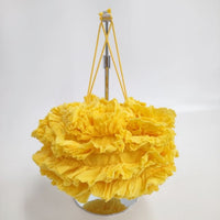 R&D.M.Co- 新品 G.D FRILL POM POM FLOWER BAG フリルポンポンフラワーバッグ 巾着 24AW イエロー オールドマンズテーラー【中古】4-0929G♪