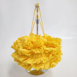 R&D.M.Co- 新品 G.D FRILL POM POM FLOWER BAG フリルポンポンフラワーバッグ 巾着 24AW イエロー オールドマンズテーラー【中古】4-0929G♪