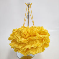 R&D.M.Co- 新品 G.D FRILL POM POM FLOWER BAG フリルポンポンフラワーバッグ 巾着 24AW イエロー オールドマンズテーラー【中古】4-0929G♪