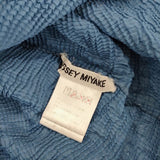 ISSEY MIYAKE ランダムプリーツ シワ加工 ハイネック IM92-FJ823 長袖Ｔシャツ カットソー ロンＴ ブルー レディース イッセイミヤケ【中古】5-0204M∞