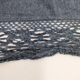 45R/45rpm インディゴ超ガーゼ×レースボレロ 定価36300円 カーディガン 羽織 サイズ3 カーディガン ネイビー レディース フォーティーファイブアールピーエム【中古】5-0711M◎