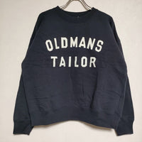 R&D.M.Co- OMT PRINT CREW SWEAT 定価28600円 OLDMAN'S TAILOR  裏毛 スウェット ネイビー レディース オールドマンズテーラー【中古】4-1127T∞