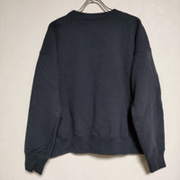 R&D.M.Co- OMT PRINT CREW SWEAT 定価28600円 OLDMAN'S TAILOR  裏毛 スウェット ネイビー レディース オールドマンズテーラー【中古】4-1127T∞