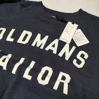 R&D.M.Co- OMT PRINT CREW SWEAT 定価28600円 OLDMAN'S TAILOR  裏毛 スウェット ネイビー レディース オールドマンズテーラー【中古】4-1127T∞