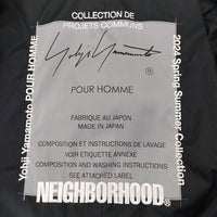 Yohji Yamamoto POUR HOMME/NEIGHBORHOOD NB・CO I- COAT バルカラーロングコート 24SS 黒 ヨウジヤマモト/ネイバーフッド【中古】4-0929T♪