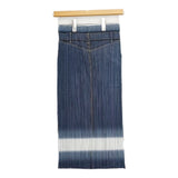 PLEATS PLEASE ISSEY MIYAKE デニム転写プリント プリーツ トップス スカート セットアップ ネイビー グレー レディース プリーツプリーズ【中古】5-0601S∞
