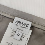 ARMANI COLLEZIONI シルク シャーリング スカート グレー レディース アルマーニコレッツォーニ【中古】5-0204M∞
