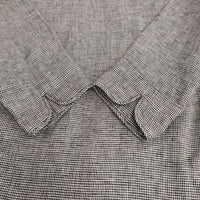 ARTS&SCIENCE 081-L51N-111 サイズ1 リネン 千鳥格子 スリット  ワンピース ホワイト ブラック レディース アーツ&サイエンス【中古】5-0305M♪