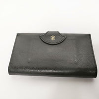 ARTS&SCIENCE Jabara wallet　レザー ジャバラ 小銭入れあり 長財布 ブラック レディース アーツ&サイエンス【中古】4-1221G∞