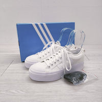 adidas Nizza Platform Triple W サイズ25cm 厚底スニーカー オリジナルス FV5322 スニーカー ホワイト レディース アディダス【中古】4-1115G◎