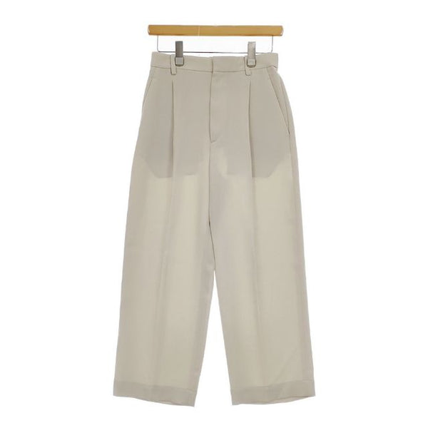 BEAUTY&YOUTH UNITED ARROWS タック ワイドストレート パンツ 1614-299-5978 パンツ ライトベージュ レディース ビューティアンドユース【中古】5-0403M∞